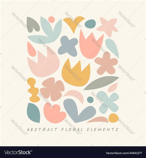 Abstract floral set Royalty Free Vector Image - VectorStock