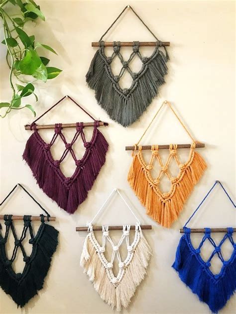 Colorful Macrame Wall Hanging Handmade Small Macrame Etsy