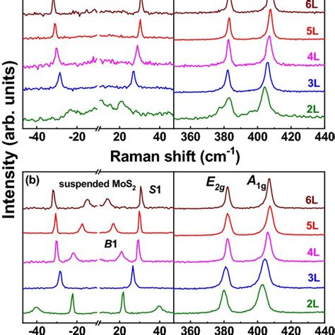 Raman Spectra Of Ae Supported And Fg Suspended Few Layer Mos For