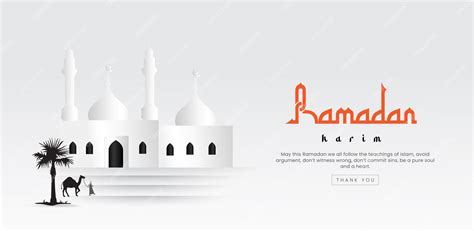 Premium Vector Minimal Ramadan Kareen Illustration