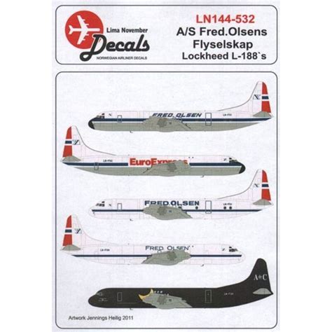 Decals Lockheed L Electra Fred Olsen Euroexpress A De