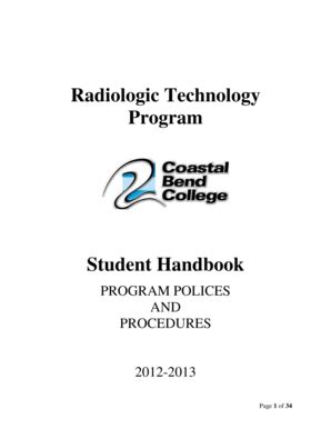 Fillable Online Coastalbend Radiologic Technology Program Student