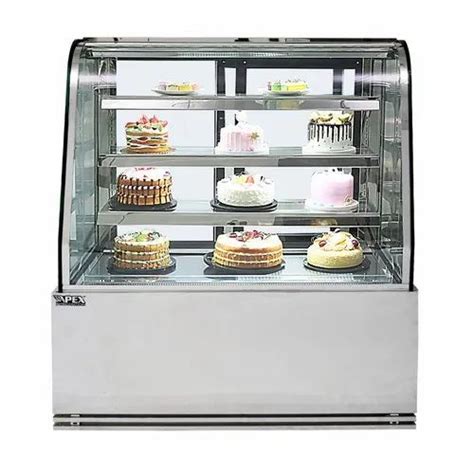 Supermarket Glass Bakery Cake Display Cabinet Showcase Refrigerator At