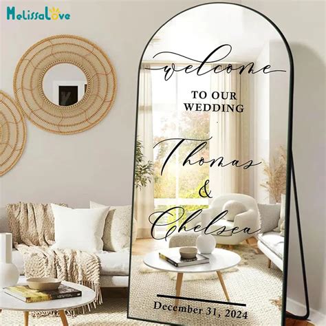 Vinyl Wedding Mirror Decal Bem Vindo Nossa Decora O Do Casamento Placa