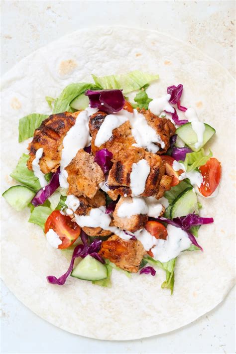 Chicken Shish Kebab Wraps Roll My Morning Mocha