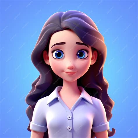 Cute Cartoon Girl 3d Characters