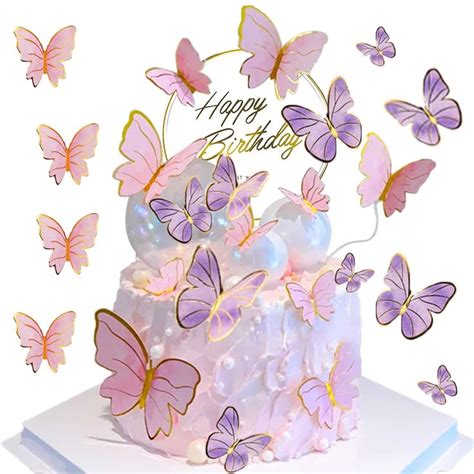 Pezzi Decorazioni Per Torte Con Farfalle Cake Topper Farfalla