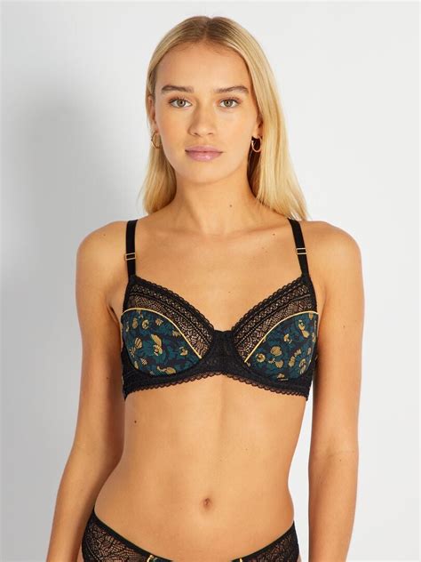 Soutien Balconette Estampado Envie De Lingerie PRETO Kiabi 16 00