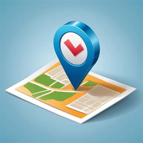 Premium Photo Checkmark Icon Approvement Concept Geolocation Map Mark