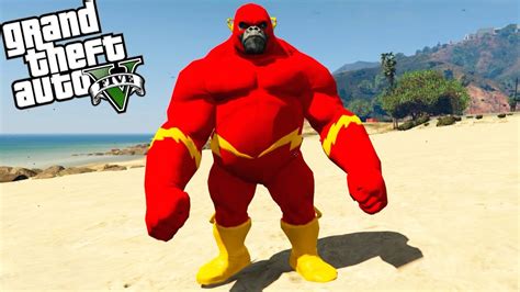 KING KONG VENCE A FLASH Y CONSIGUE SUS PODERES GTA 5 MOD KING KONG