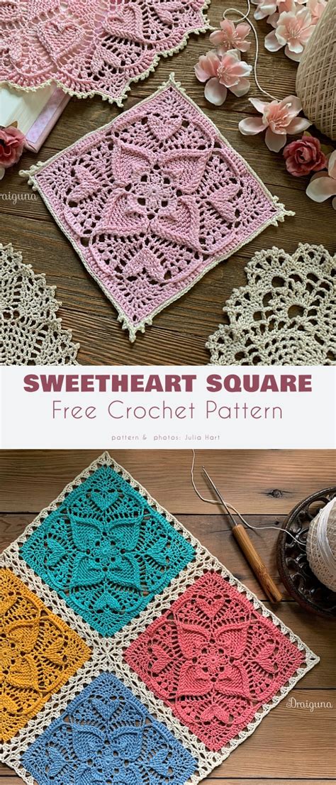 Heart In A Square Free Crochet Patterns Artofit