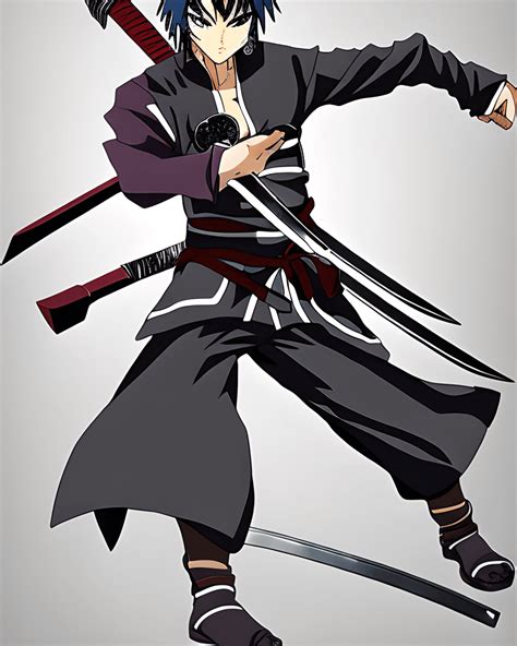 Anime Ninja Assassins with Swords · Creative Fabrica