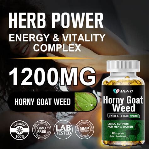 Horny Goat Weed Capsules 1200mg With Maca Root Extract Saw Palmetto