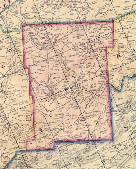 Richland Township Pennsylvania 1850 Old Town Map Custom Print Bucks