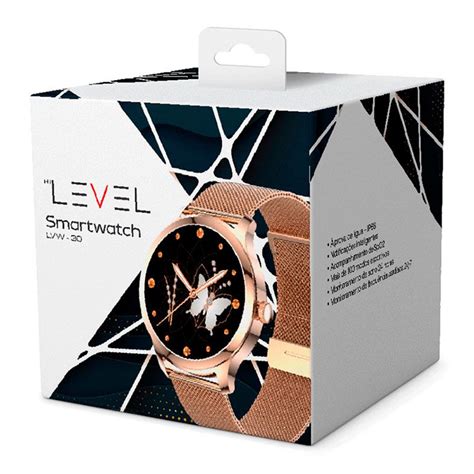 SmartWatch Level LVW 30 Compativel Android E IOS IP68 Dourado