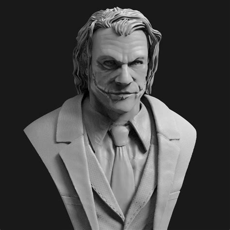 Joker Heath Ledger Bust D Model D Printable Cgtrader