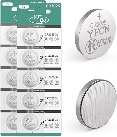 Amazon YFCN CR2025 Battery 3V Lithium Battery 10 Count Pack CR