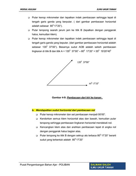 Pengkuran Jarak Dan Sudut Ilmu Ukur Tanah Pdf