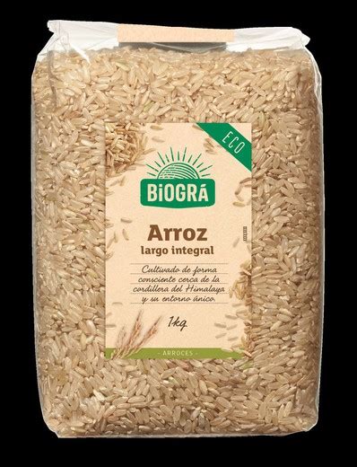 Compra Online Arroz Integral Largo 1kg Ecológico Biogra Area Gourmet