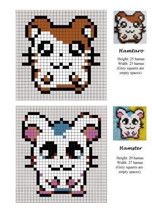 Hamtaro Hamster Pet Hama Beads Pattern By Lisa Faretra Tiny