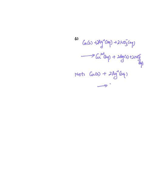 Solved Write The Ionic And Net Ionic Equation For Each Reaction Cus