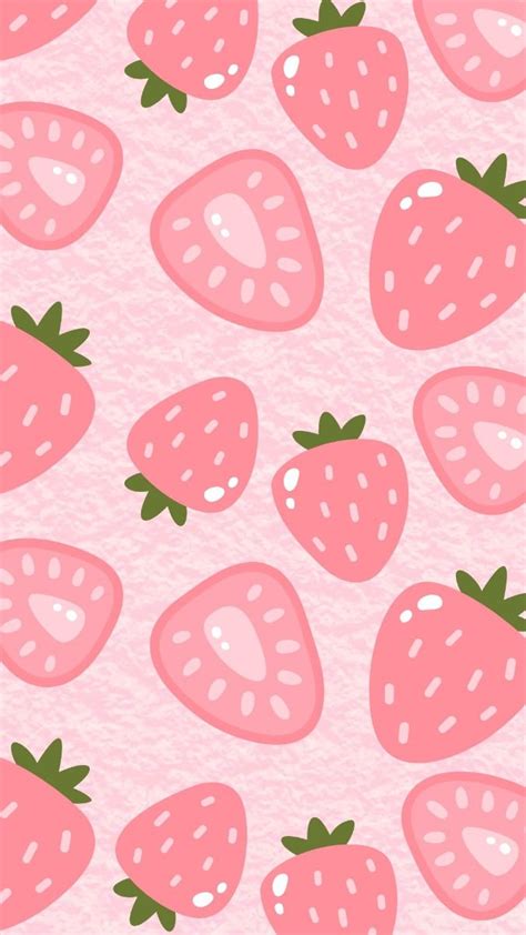 Strawberry Aesthetic Wallpaper Cute IPhone Wallpaper In 2024