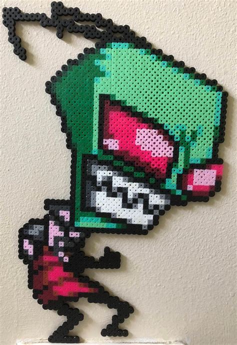 Invader Zim Perler By Birdseednerd On Deviantart Perler Bead Pokemon