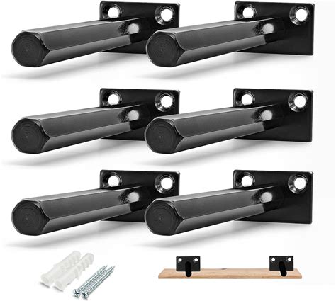 Batoda Floating Shelf Bracket Black Powder Coated Pcs Blind Shelf