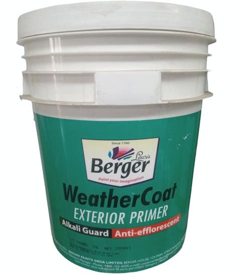 20L Berger Weathercoat Exterior Primer 20 Ltr At Rs 3100 In Buxar ID