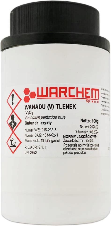 Drobne Akcesoria Medyczne Warchem Tlenek Wanadu V Czysty 100G