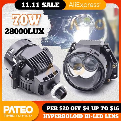 Lentes De Proyector Bi LED De 3 Pulgadas S13 70W Faro LED Para Auto