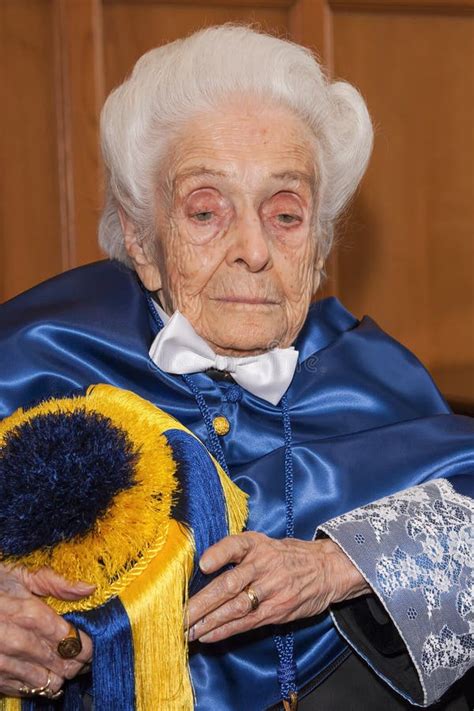 Portrait Of The Italian Neurologist Rita Levi Montalcini Editorial