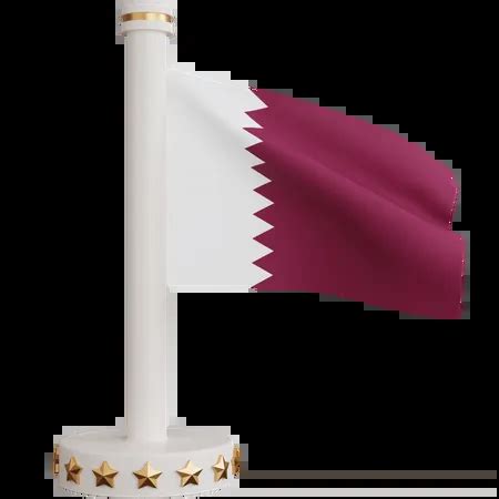 Qatar national flag Flag 3D Icon download in PNG, OBJ or Blend format