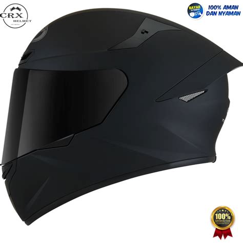 Helm Kyt TT Course Solid Black Doff Full Face Original Lazada Indonesia