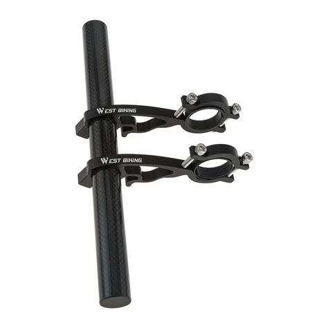 1pc 25cm Bicycle Handlebar Extension Lightweight Double Bike Handlebar Bracket Carbon Fiber Mtb