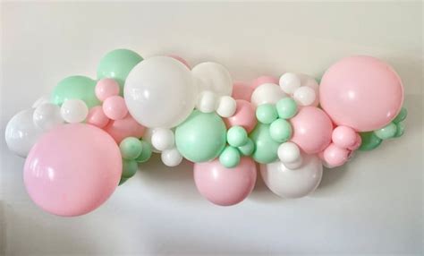 Pink Balloon Garland Diy Kit 3 Size Balloons Pink Green And White