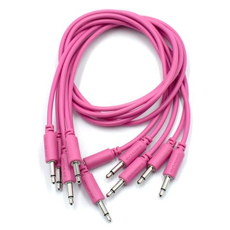 Eurorack Patch Cables 5 Pack 9 150cm Pink Modularsynthlab