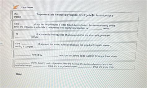 Solved A Protein Is A Complex Macromolecule With A Chegg