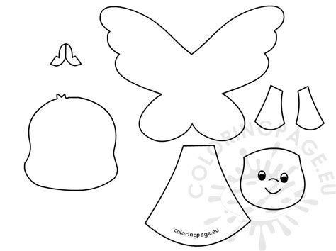 Printable Paper Angel Template