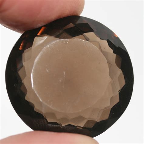 Big Smoky Quartz Faceted Round 31mm 78ct Etsy