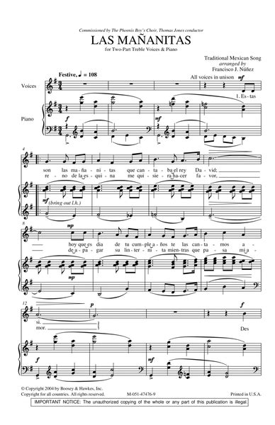 Las Mananitas By Francisco J Nunez 2 Part Digital Sheet Music Sheet Music Plus