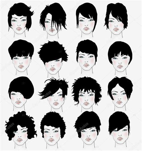 Set Of Womens Hairstyles — Stock Vector © Panaceadoll 40871181