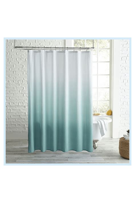 Peri Home Ombre Microsculpt 72 X 84 Long Shower Curtain In Aqua Blue