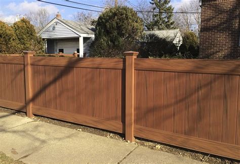 Wood Grain Vinyl Fences Gates Railings Liberty Fence Railing