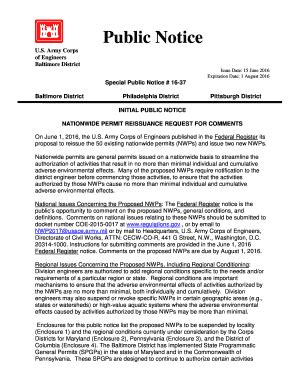 Fillable Online Nap Usace Army Public Notice Nap Usace Army Mil Nap