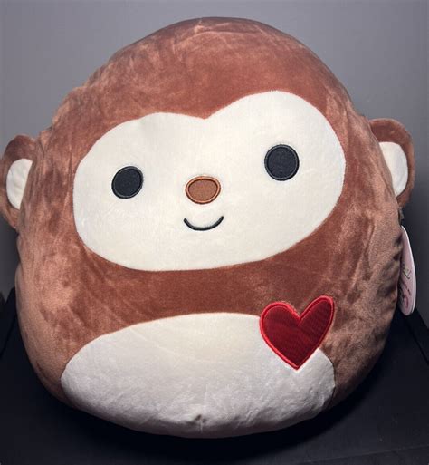 Squishmallows Kellytoy Plushmomo Valentines Day Monkey 16new With