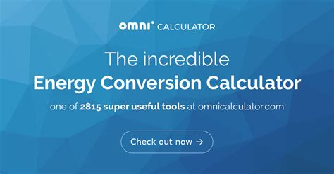 Energy Conversion Calculator