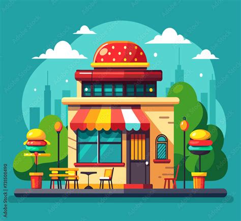 Sizzling Satisfaction Stock Image Of A Bustling Burger Shop