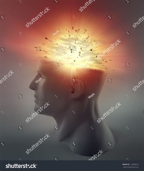 3d Abstract Illustration Exploding Head Stock Illustration 113266816 | Shutterstock