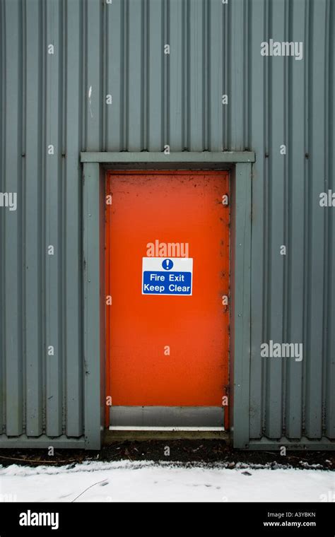 Outside View of a Fire Exit Door Stock Photo: 10882712 - Alamy